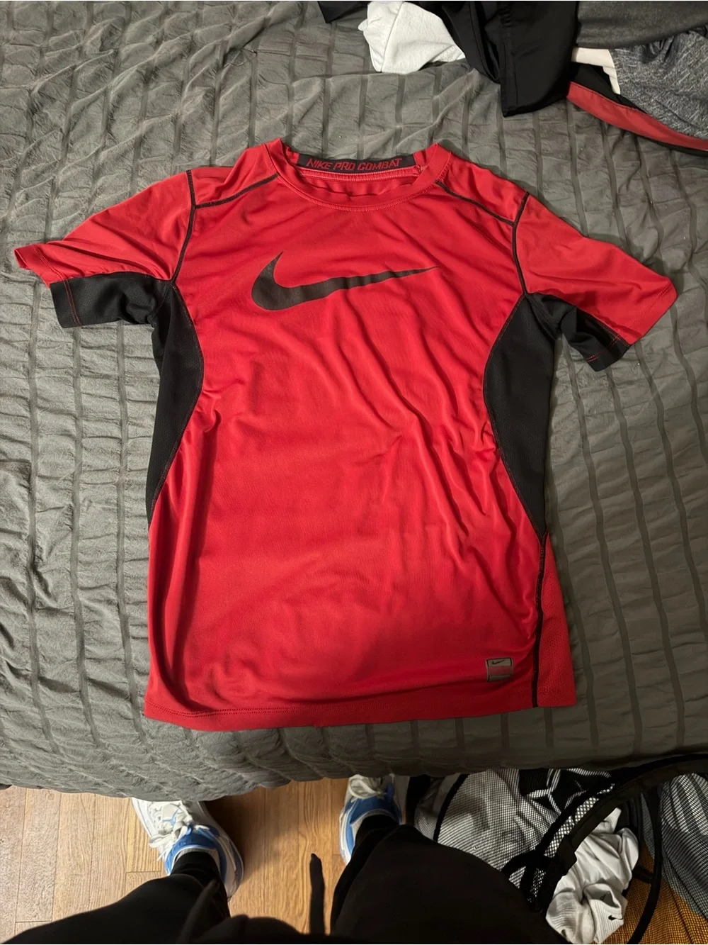 Nike Red and Black Kids' Athletic Short Sleeve Shirt
